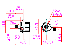 ZL25-07食品级无刷直流水泵平面图