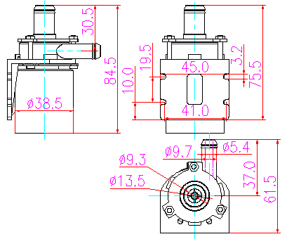 ZL38-23 洗碗机水泵平面图