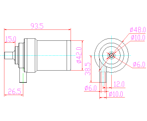 ZL38-26B 高温加压水泵平面图