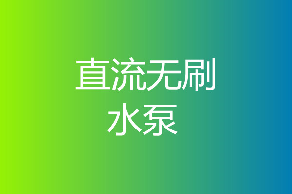 直流无刷水泵