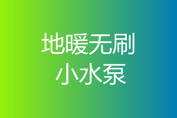 地暧无刷小水泵