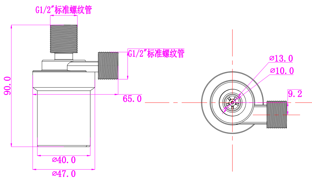 ZL38-39B 无刷直流水泵平面图