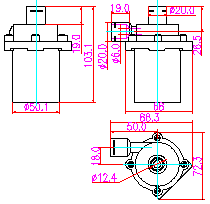 热水循环加压水泵尺寸平面图
